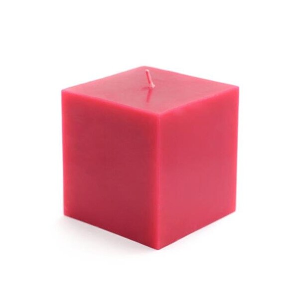 Zest Candle Zest Candle CPZ-127-12 3 x 3 in. Red Square Pillar Candles -12pcs-Case- Bulk CPZ-127_12 - main